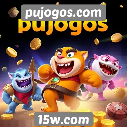 Exploração da biblioteca de jogos disponível no pujogos.com